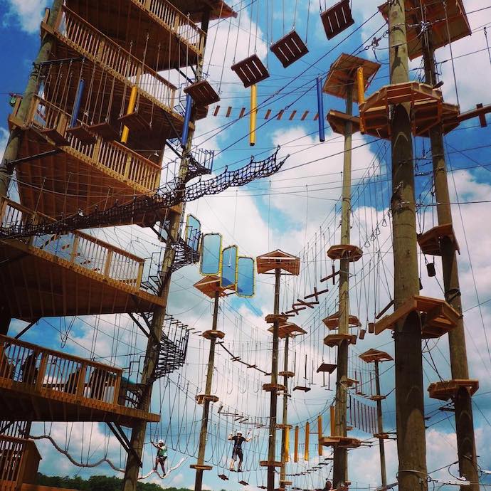 Outdoor adventure park activity near Blue Ridge, Georgia