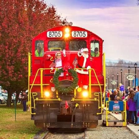 Seasonal train experience in Blue Ridge, Georgia