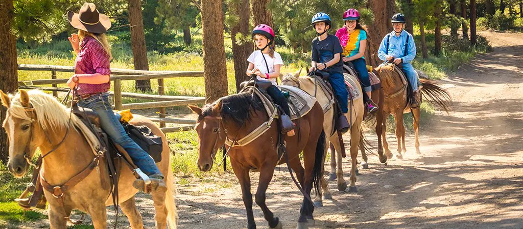 Horseback riding outing in the Blue Ridge mountain region
