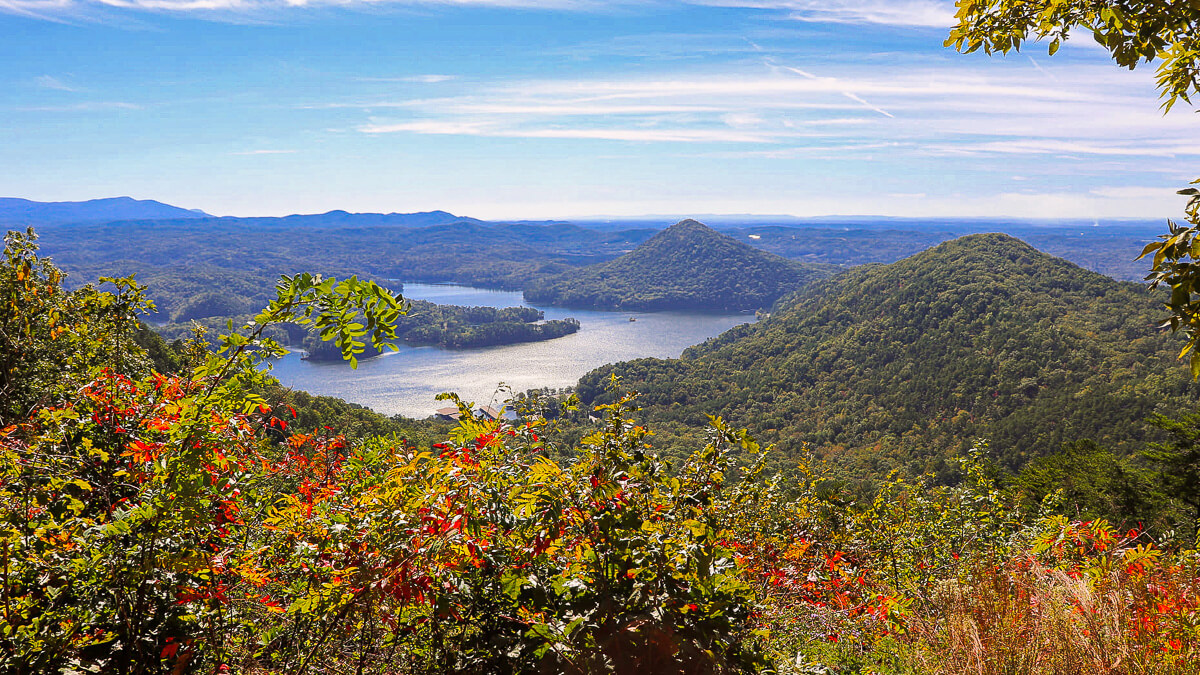 Overlook view across the Cherokee National Forest region