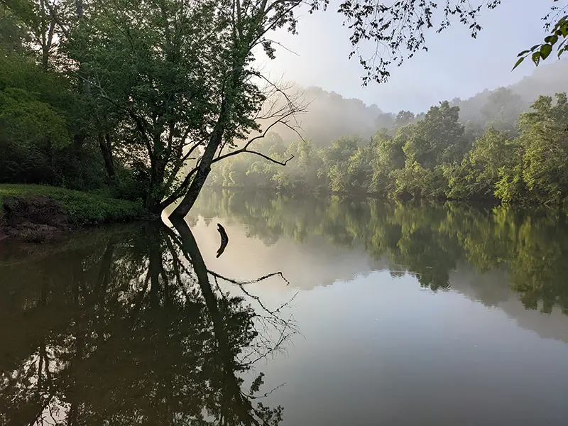 Smoky mountain atmosphere over Lake Hiwassee